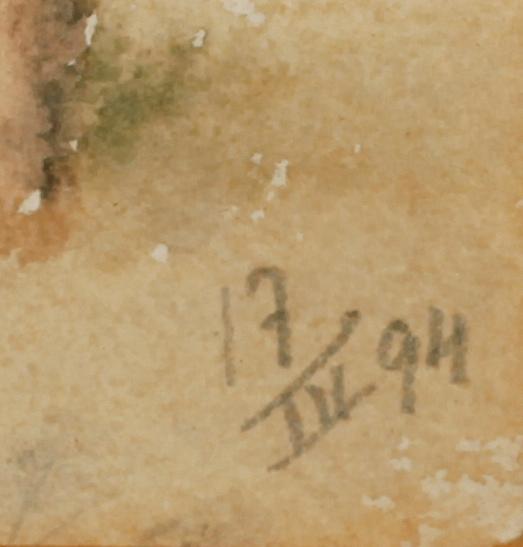 SIGRID GRANFELT,  akvarell, osignerad, daterad 17/III 94.