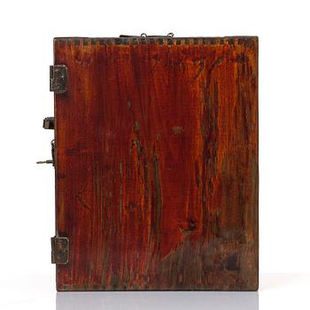 A Chinese hardwood cabinet/medicine chest, Qing dynasty/early 20th century.