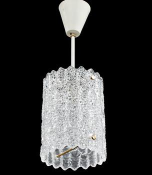 TAKLAMPA, Carl Fagerlund, Orrefors, 1900-talets andra hälft. Höjd 56 cm.