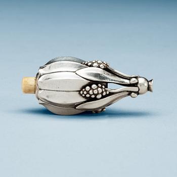 A Georg Jensen sterling bell, Copenhagen 1933-44.