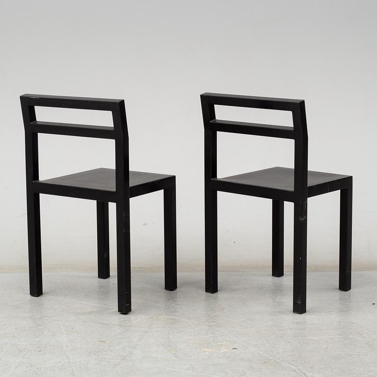 BORIS BERLIN/POUL CHRISTIANSEN, bord med två stolar, "Non", Komplot design, Källemo.