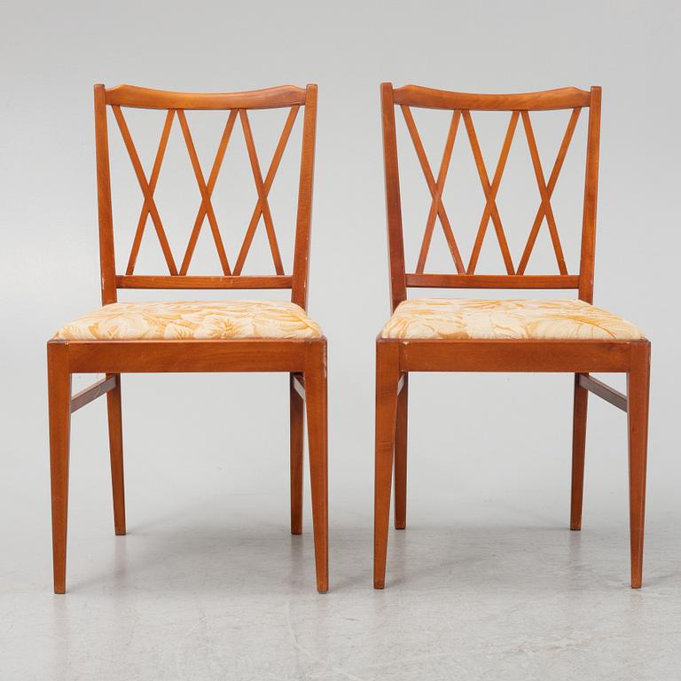 Bertil Fridhagen, a set of six chairs, Svenska Möbelfabrikerna Bodafors, mid 20th Century.