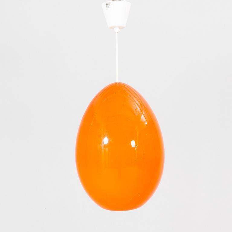 A Luxus 1970s glass ceiling pendant.