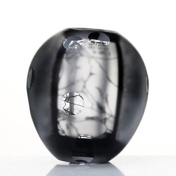 Per B. Sundberg, a unique 'litograal' glass vase, Orrefors 2004.