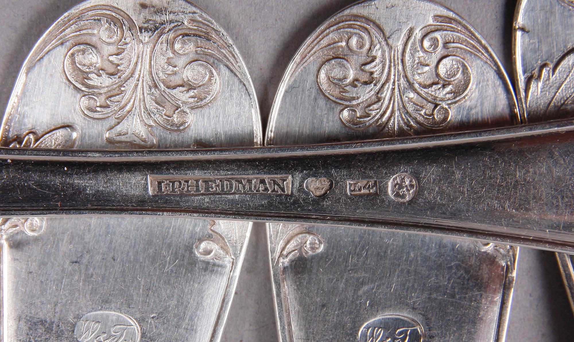 MATSKEDAR, 4 st, silver, Johan Peter Hedman, Norrköping 1841.