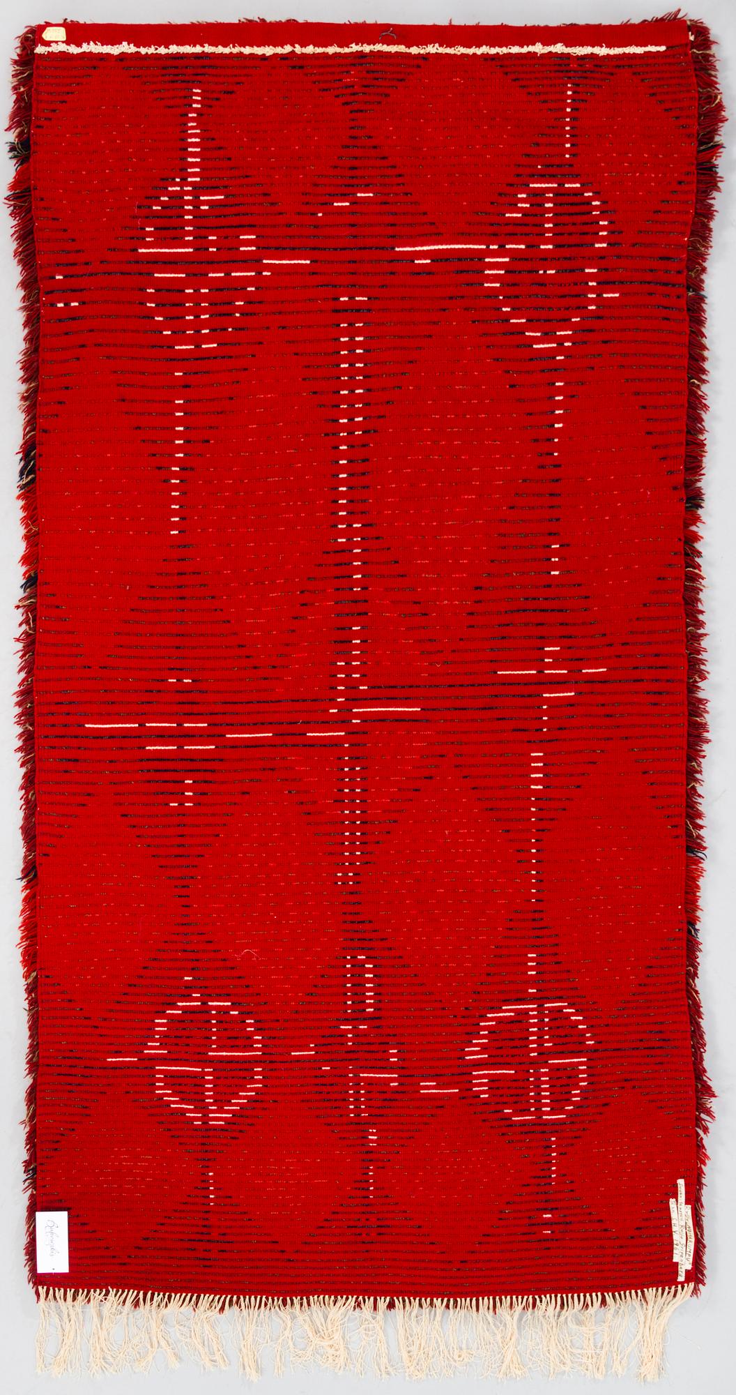 Raija Gripenberg, rya. Modell för Helmi Vuorelma. Ca 197x106 cm.