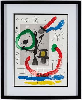 JOAN MIRÓ, color litograph, from Derrière le Miroir nr 151-152, 1965.