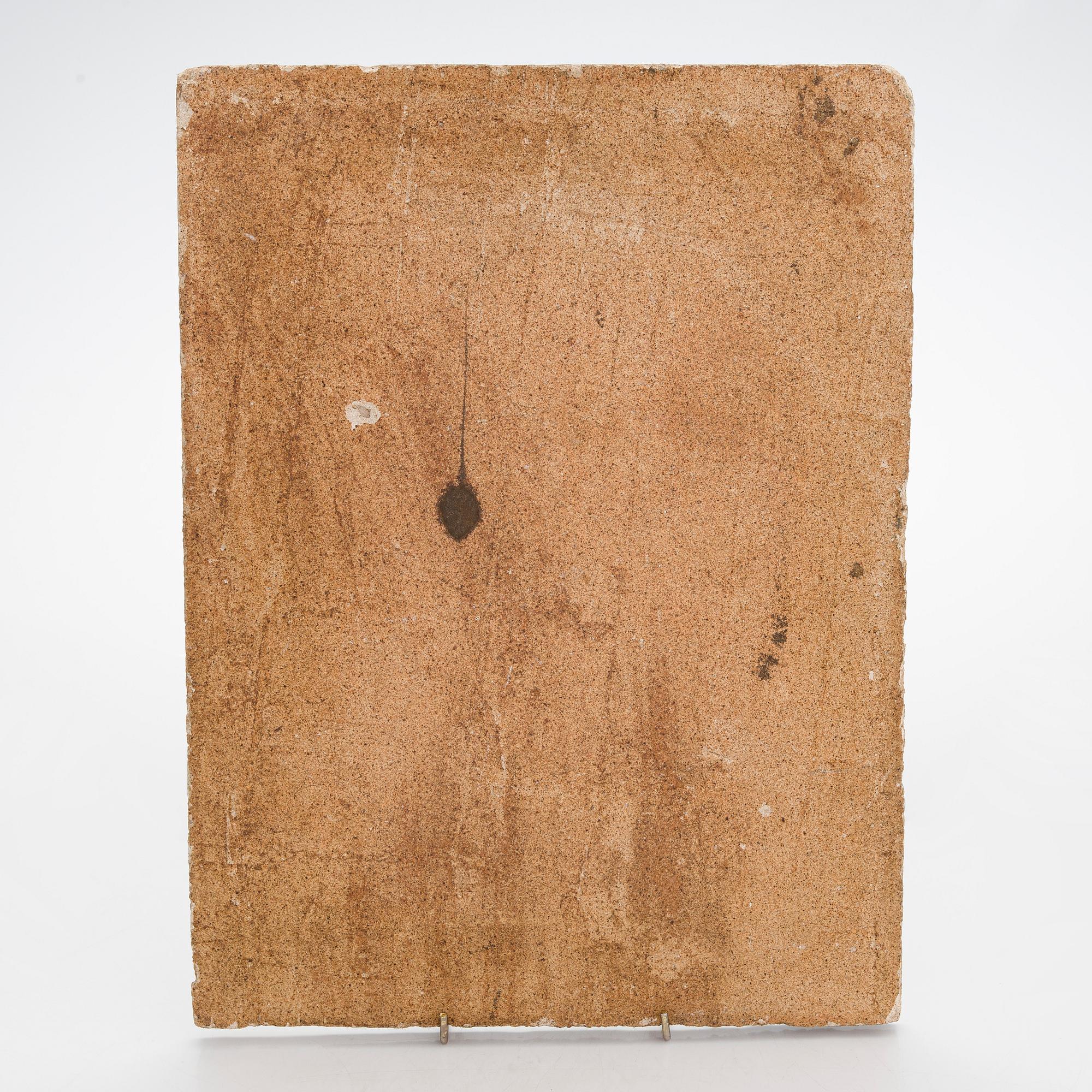 Birger Kaipiainen, reliefi, kivitavaraa, signeerattu Birger Kaipiainen 1942 Arabia.