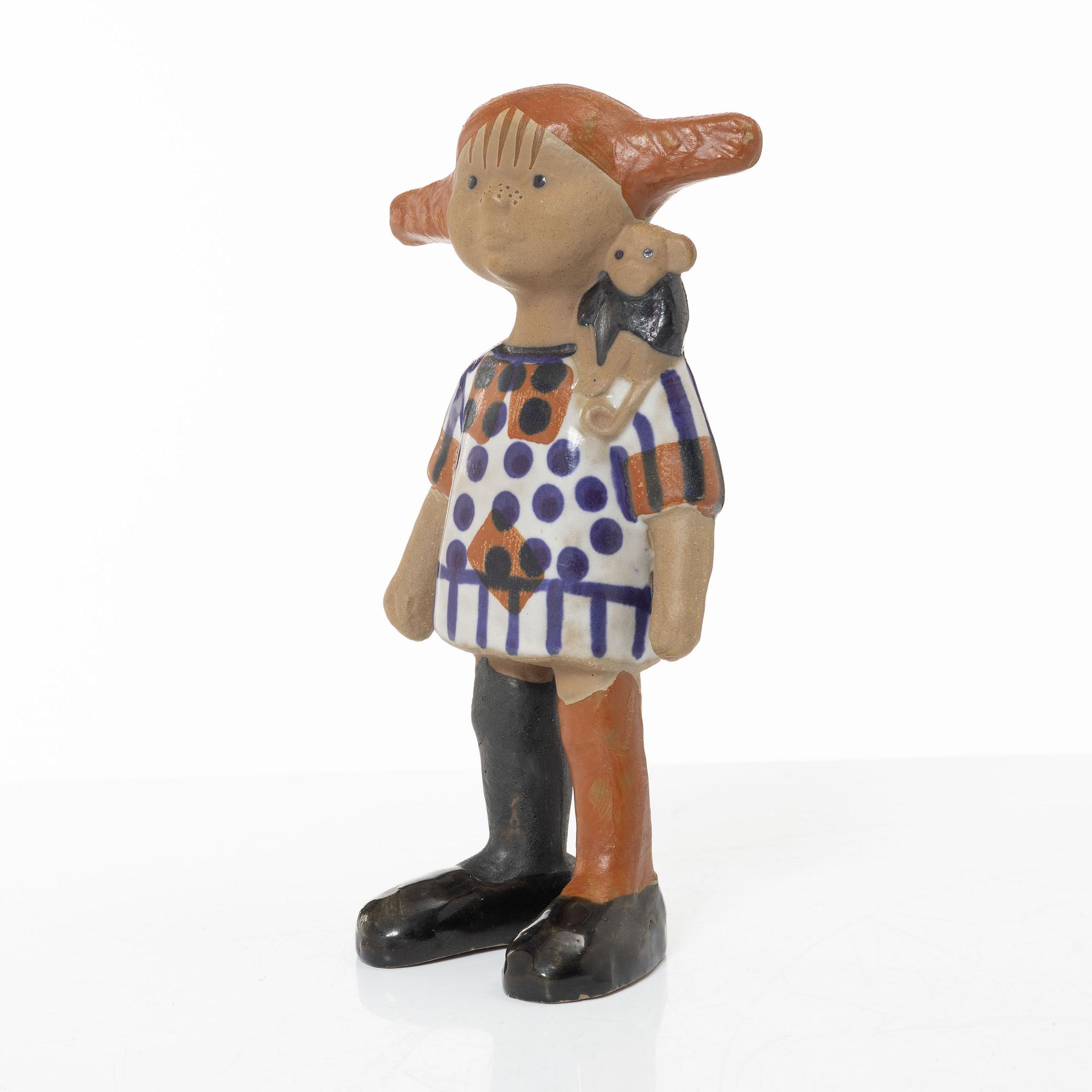 Lisa Larson, a stoneware figurine, "Pippi Longstocking", Gustavsberg.