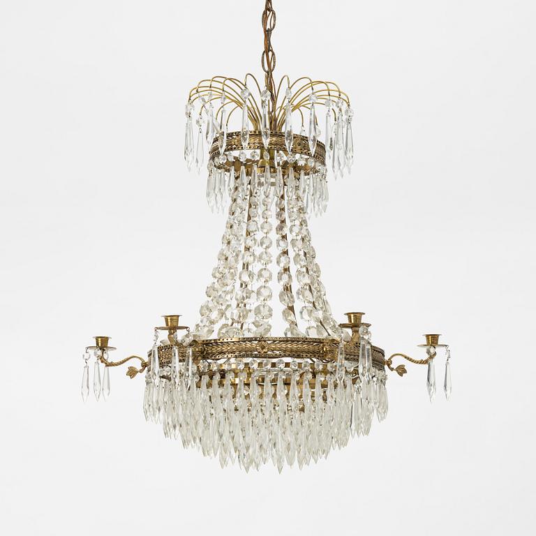 An Empire style chandelier, 20th Century.