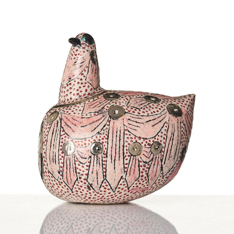 Birger Kaipiainen, a glazed ceramic sculpture of a bird, Arabia, Finland 1970s.