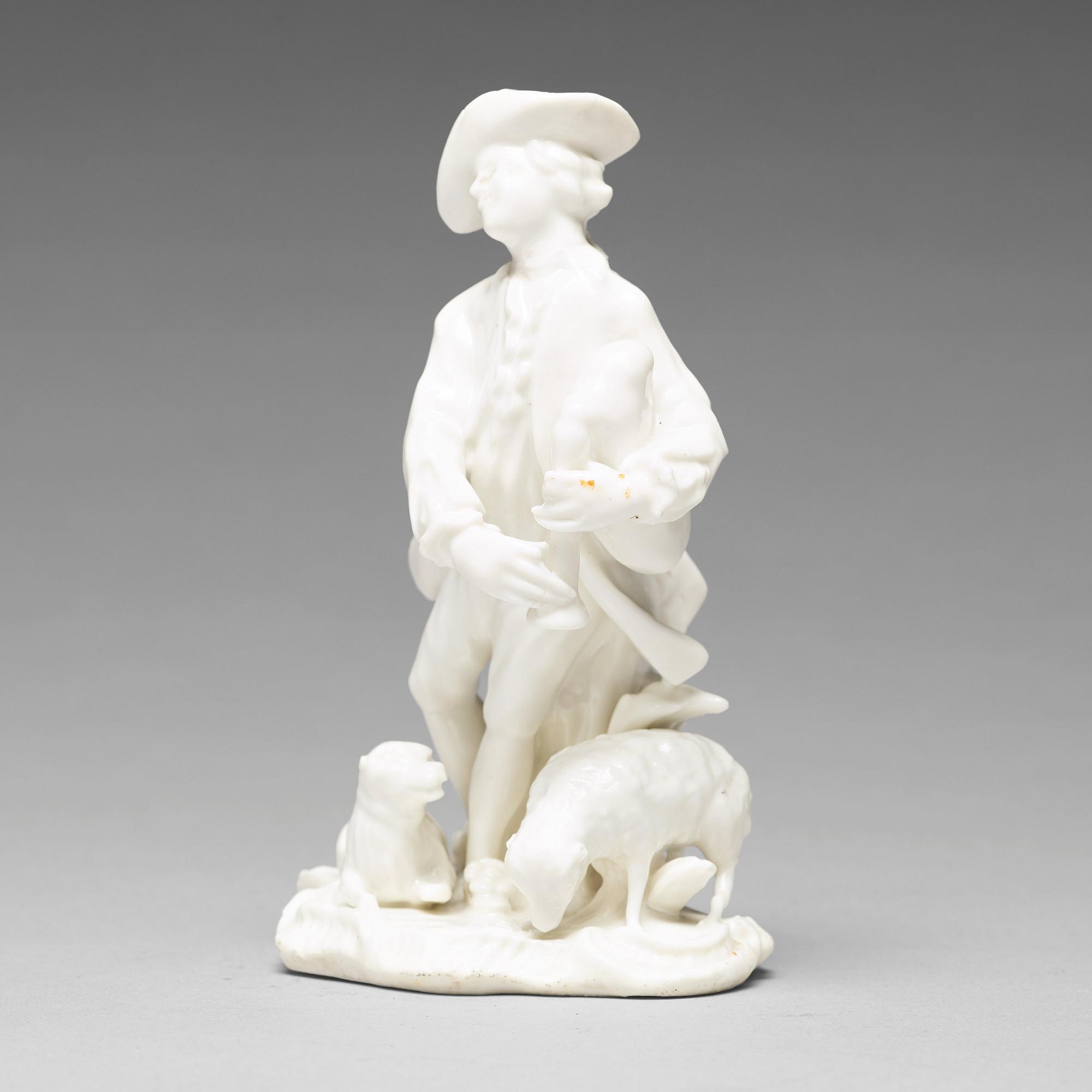 FIGURIN, mjukt porslin. Marieberg, 1700-tal.