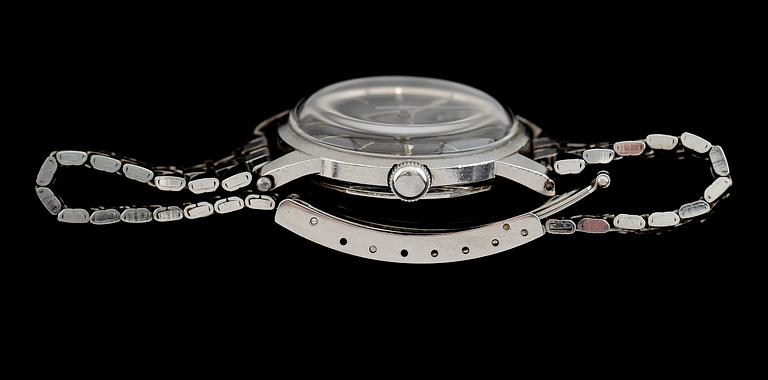 ARMBANDSUR, stål, Lemania, 1900-talets mitt.