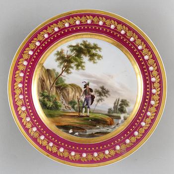 A set of 20 French Empire dessert dishes. (20).