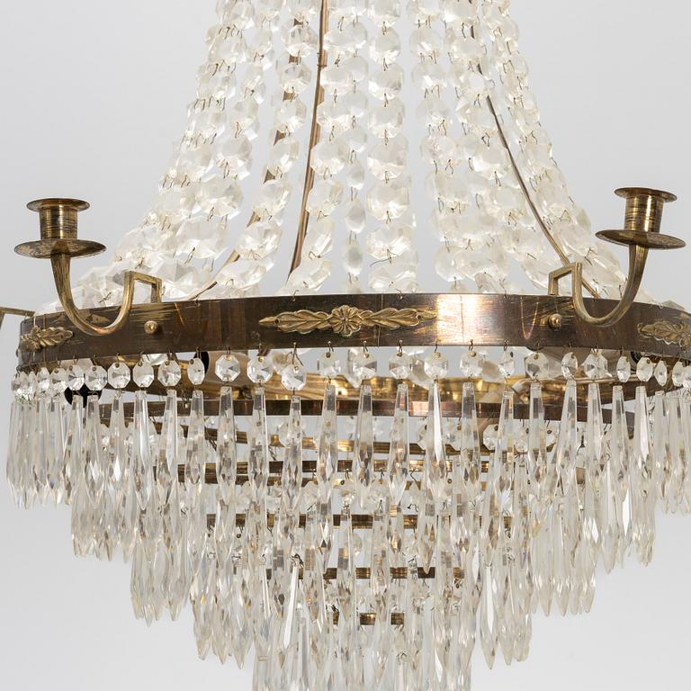 Chandelier, late Gustavian style, 20th century.