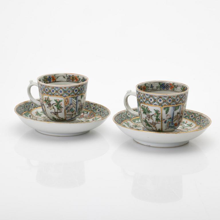 Parti porslin, 6 delar, Kina, 1800/1900-tal.