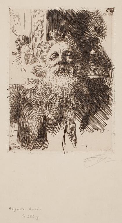 Anders Zorn, "Auguste Rodin".