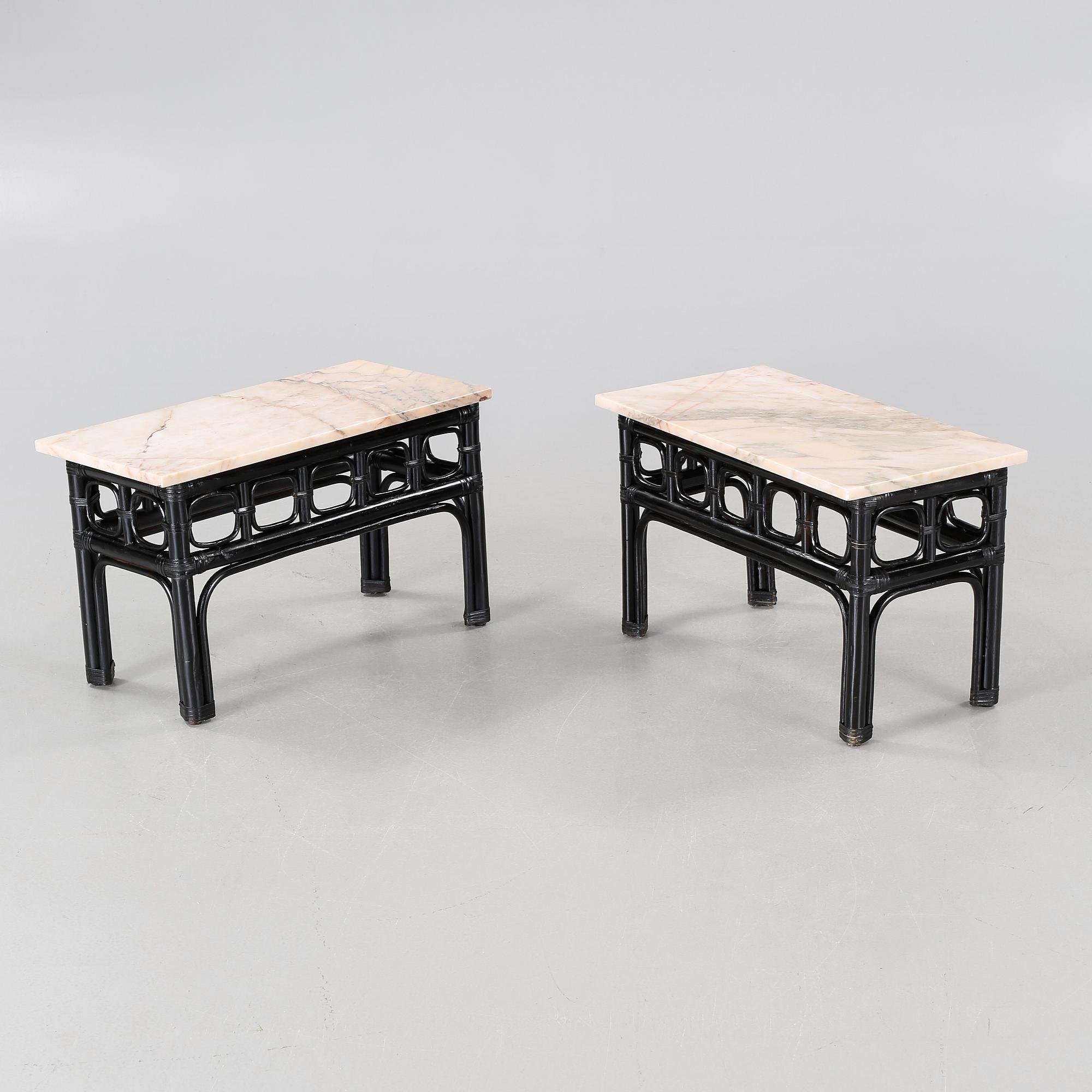 A pair of side tables, second half of the 20th century.
