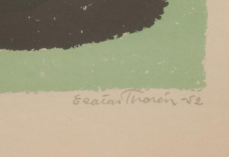 ESAIAS THORÉN, färglitografi, signerad och daterad -52, numrerad 173/300.