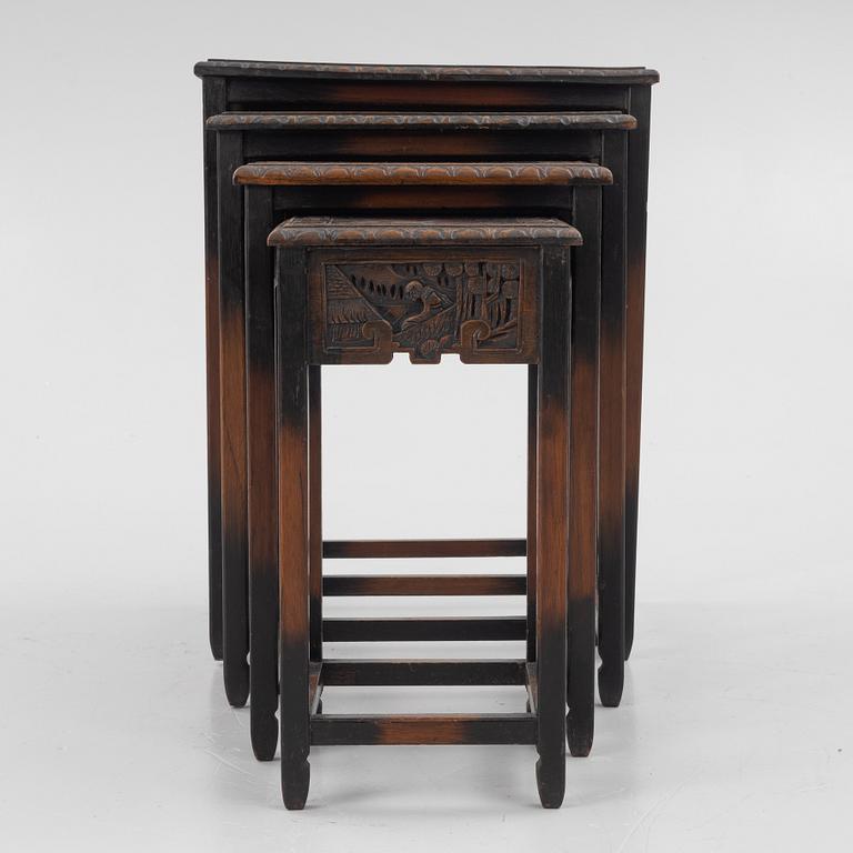 Four nesting tables, China, 20th Century.