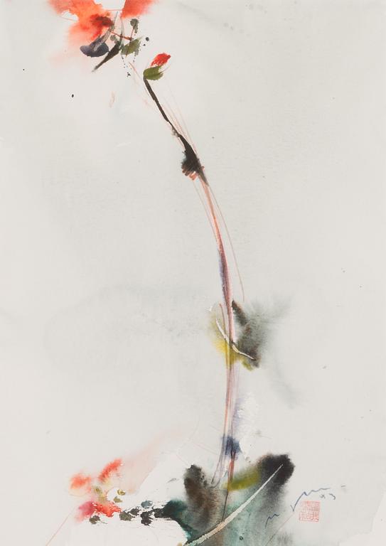 Nandor Mikola, watercolour, signed and dated -93.