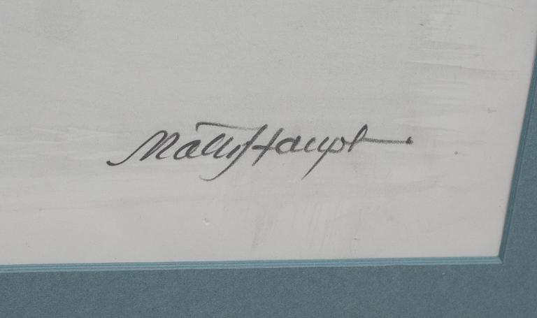 MATTI HAUPT, blandteknik, signerad.