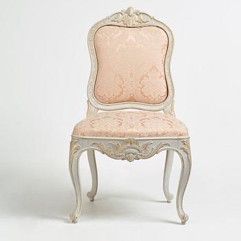 STOLAR, tre stycken, Stockholmsarbeten, 1700-talets andra hälft, Rokoko.