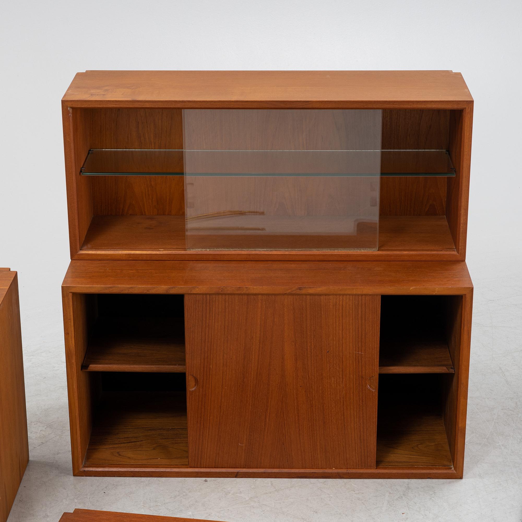 Poul Cadovius, a teak veneered 'Royal system' shelving system, Denmark,