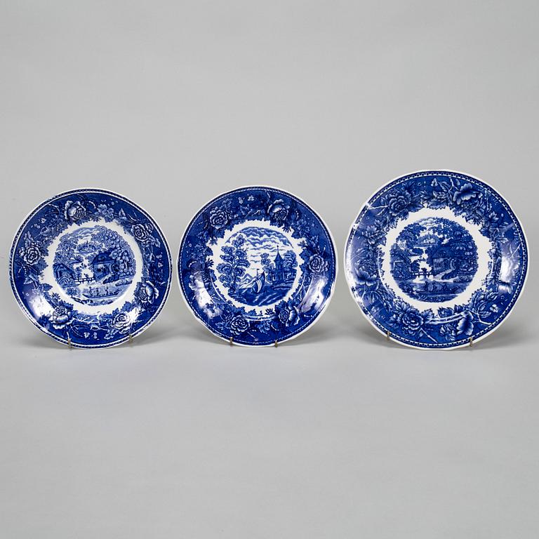 A 44-piece Blue Landscape tableware  by Reinhard Richter, Arabia Finland 1964-1971.