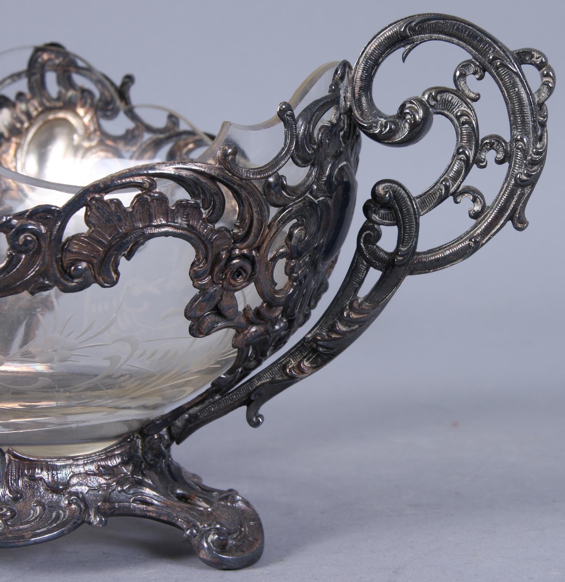JARDINIERE, pläterad vitmetall, WMF, omkring sekelskiftet 1800/1900.