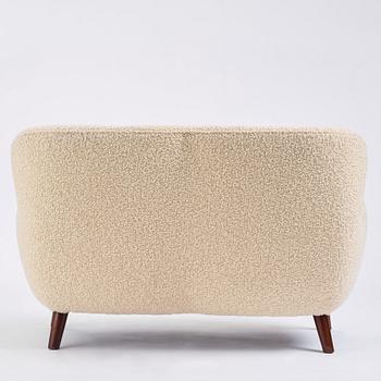 Frits Schlegel, "Love seat" soffa, Fritz Hansen, Danmark 1940-50-tal.