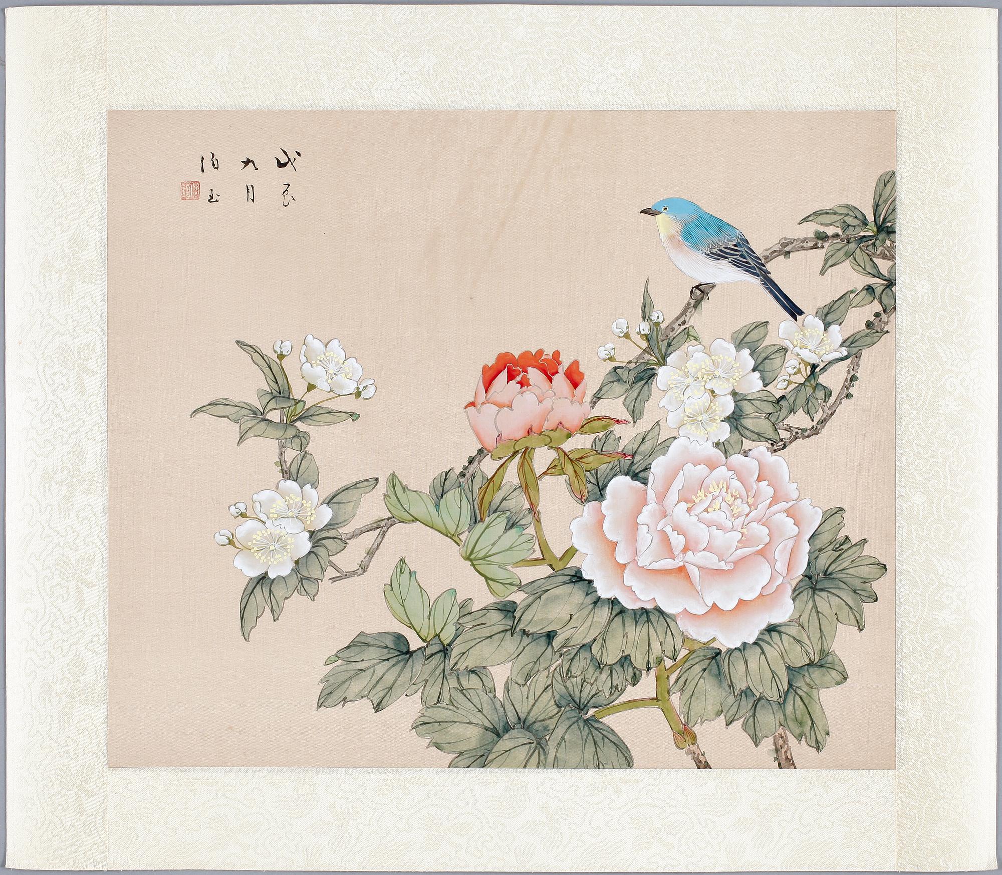 OKÄND KONSTNÄR, sidenmålningar, 10 st, Kina, sent 1900-tal.