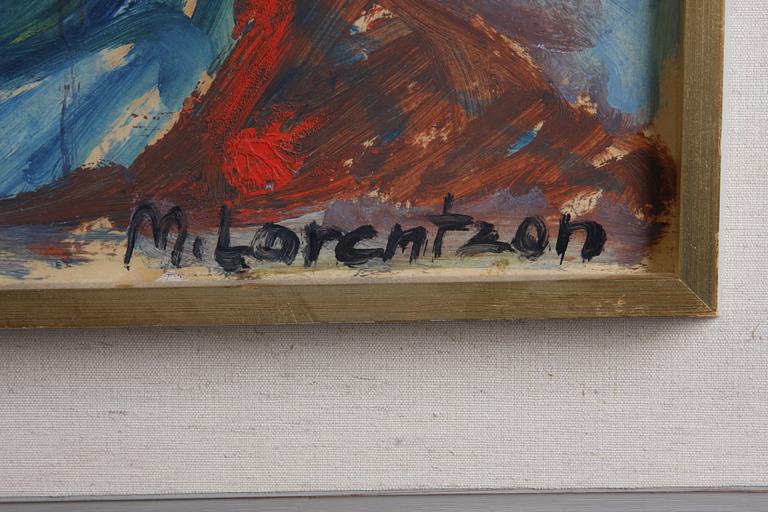LORENTZON, MONICA, olja på pannå, sign.
