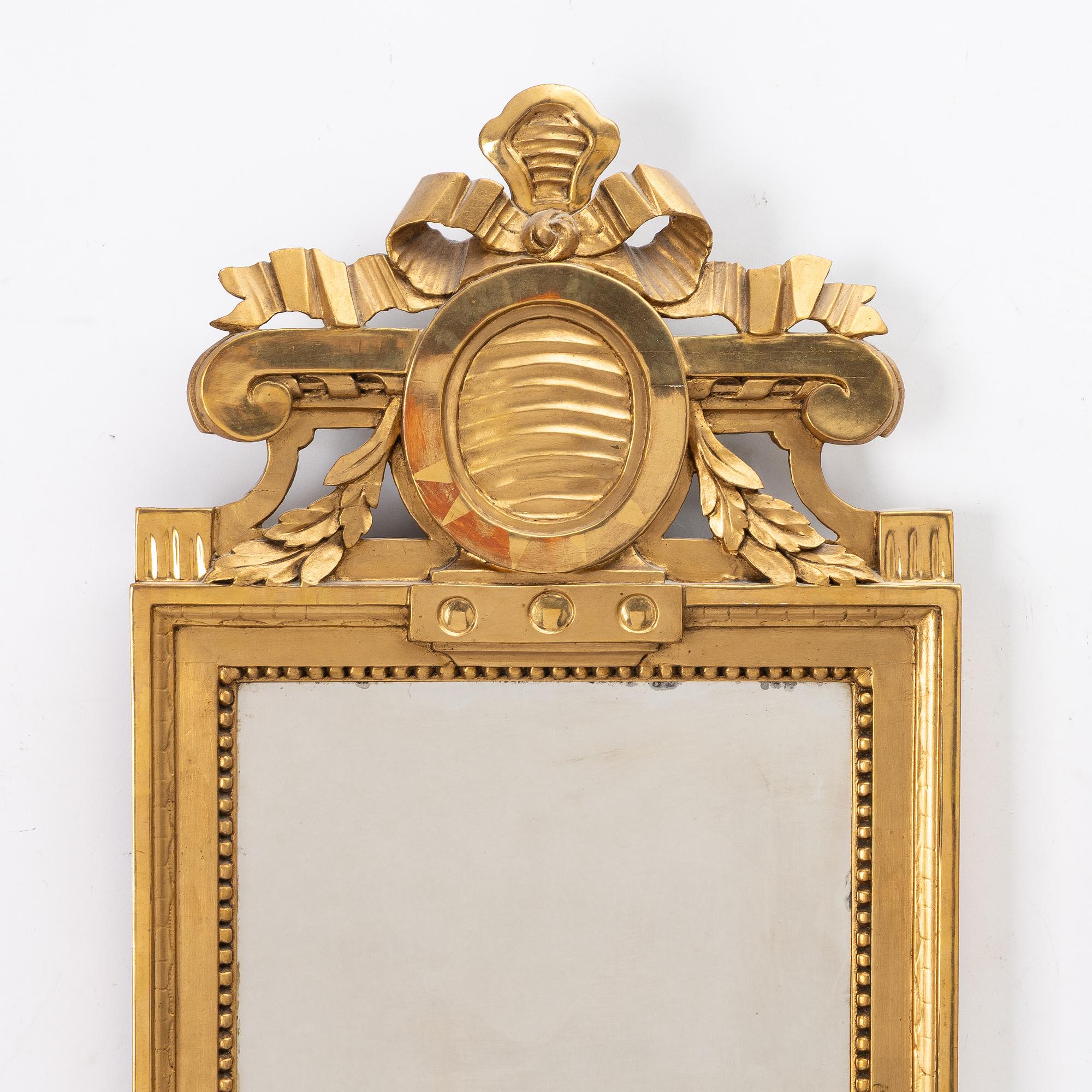 Spegel, Stockholmsarbete, sent 1700-tal, Gustaviansk.