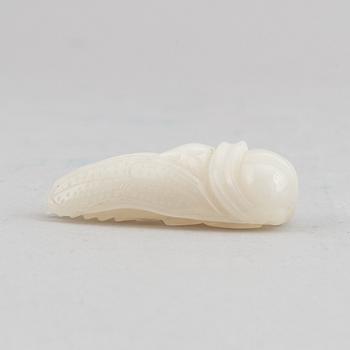 A nephrite figure of a CIKADA, China, 20th Century.