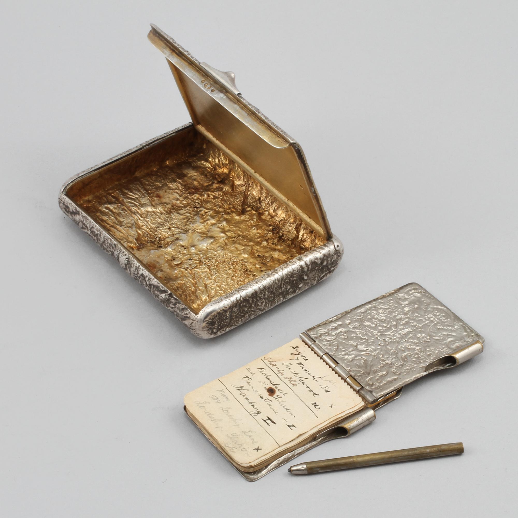 CIGARETTETUI, silver, Polen, 1900-talets första hälft, vikt 167 gram.