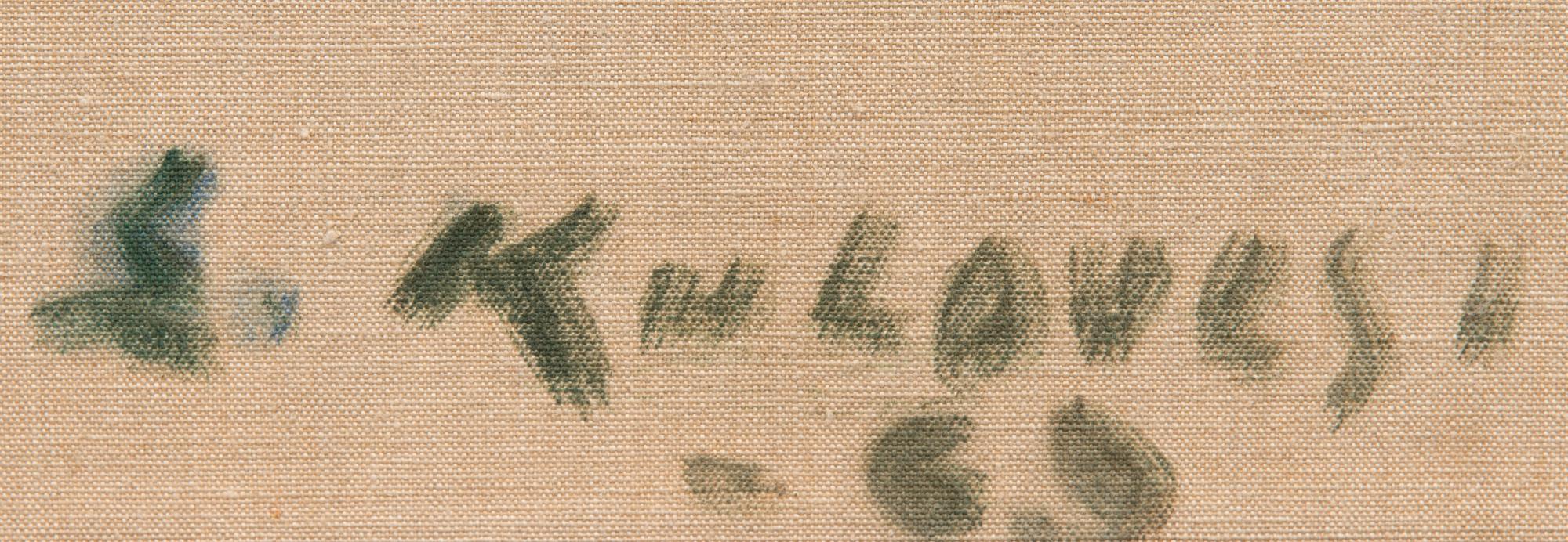 ERKKI KULOVESI, öljy kankaalle, signeerattu ja päivätty -62.