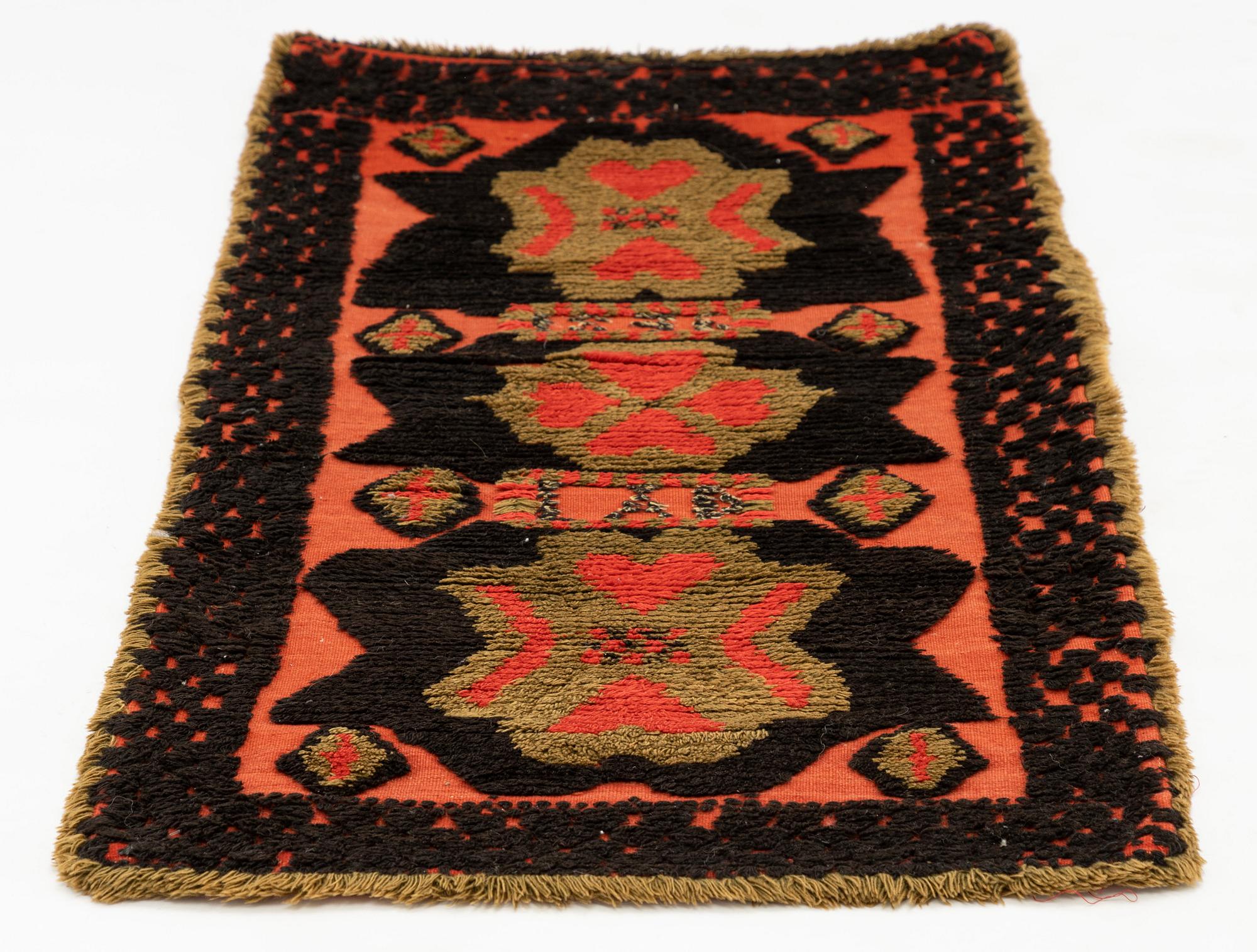 Åkdyna, trensaflossa, ca 117 x 48 cm, troligen Bara härad, Skåne, signerad LAD, daterad 1836.