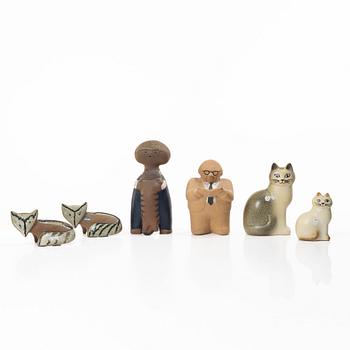 Lisa Larson, six figurines, Gustavsberg.