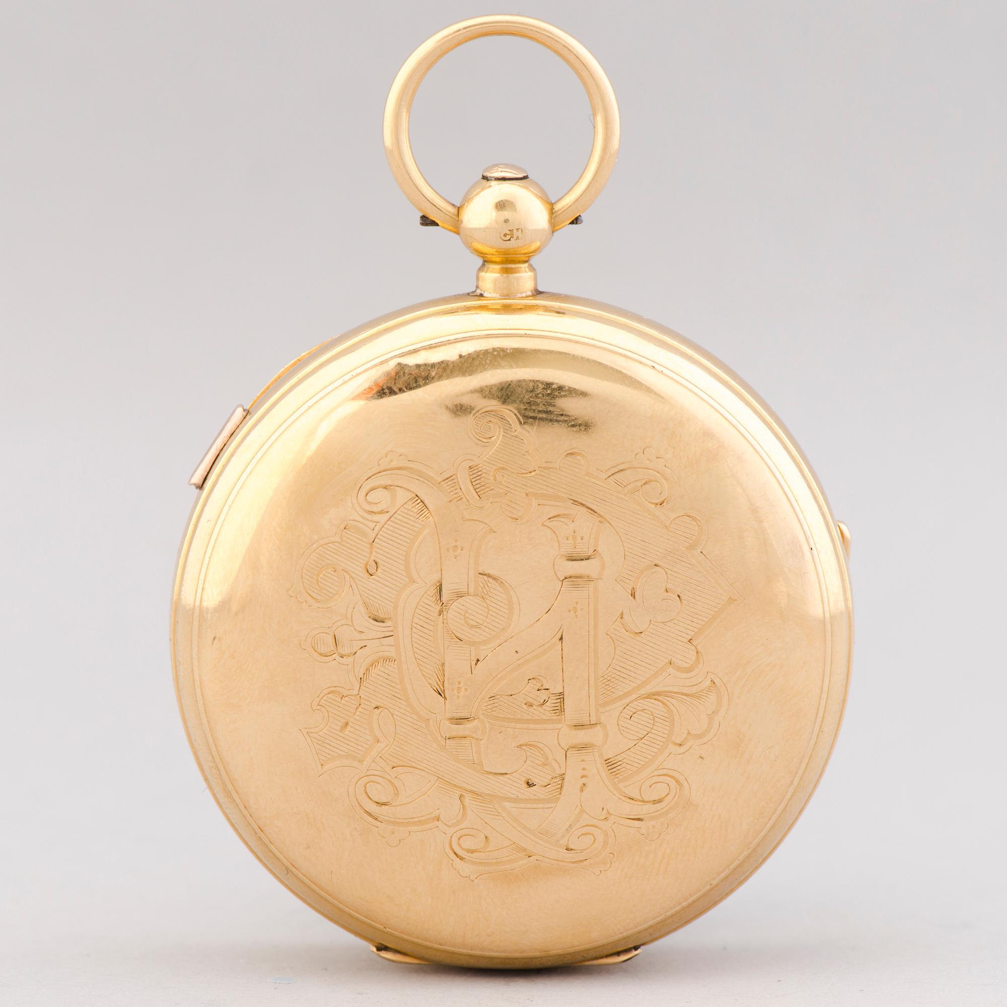 A POCKET WATCH, Centre Seconds Chronograph, 52 mm.