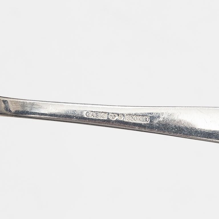 A 70-piece silver flatware set, mostly 'Chippendale' GAB, Sweden, Eskistuna, Sweden, 1988-1990.