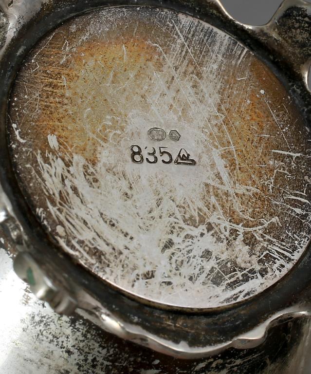 PARTI SILVER, 4 delar, importstämplat. Vikt 315 g.