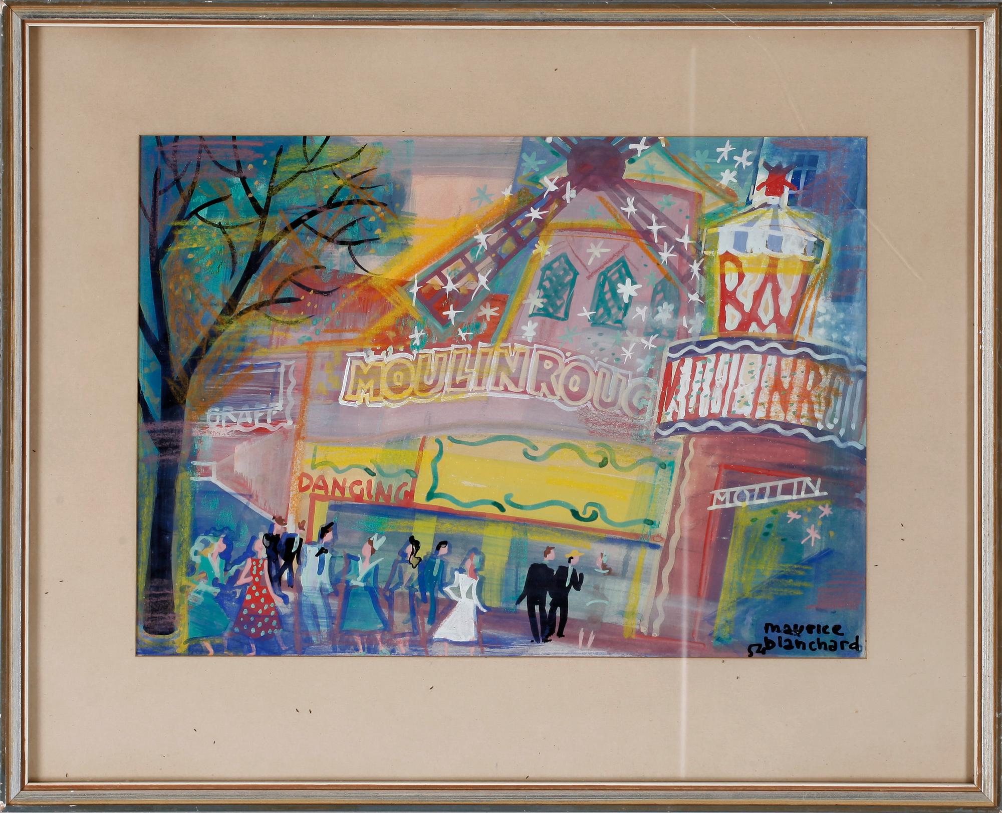 MAURICE BLANCHARD, blandteknik, signerad.