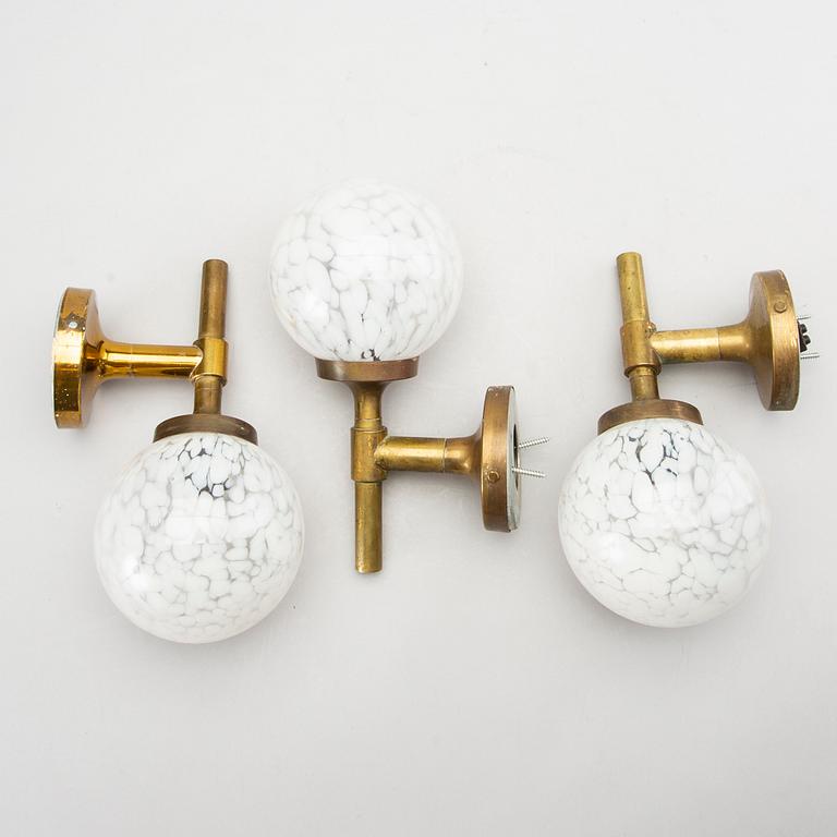 VÄGGLAMPOR 3 st sent 1900-tal.