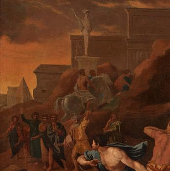 NICOLAS POUSSIN, follower of. Unsigned. Canvas 74 x 98 cm.