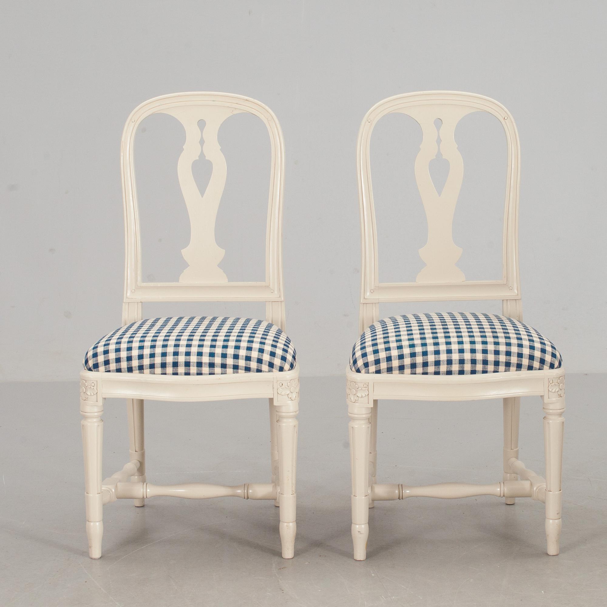 STOLAR, ett par, gustaviansk stil, "Hallunda", IKEAs 1700-talsserie. Sent 1900-tal.