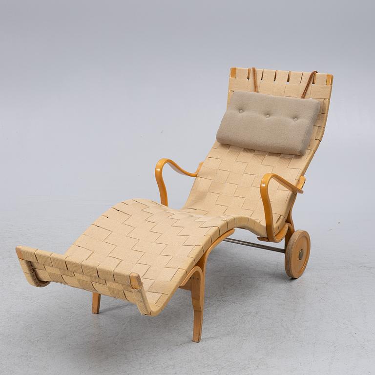 Bruno Mathsson, liggstol med hjul, Firma Karl Mathsson, Värnamo.