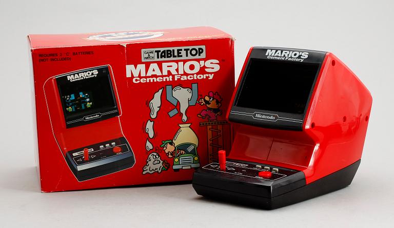 SPELKONSOL, "Mario's Cement Factory", Game & Watch, Nintendo.