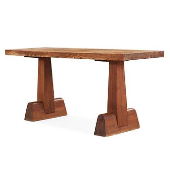 Axel Einar Hjorth, a stained pine 'Utö' console or library table, Nordiska Kompaniet, Sweden 1930's.