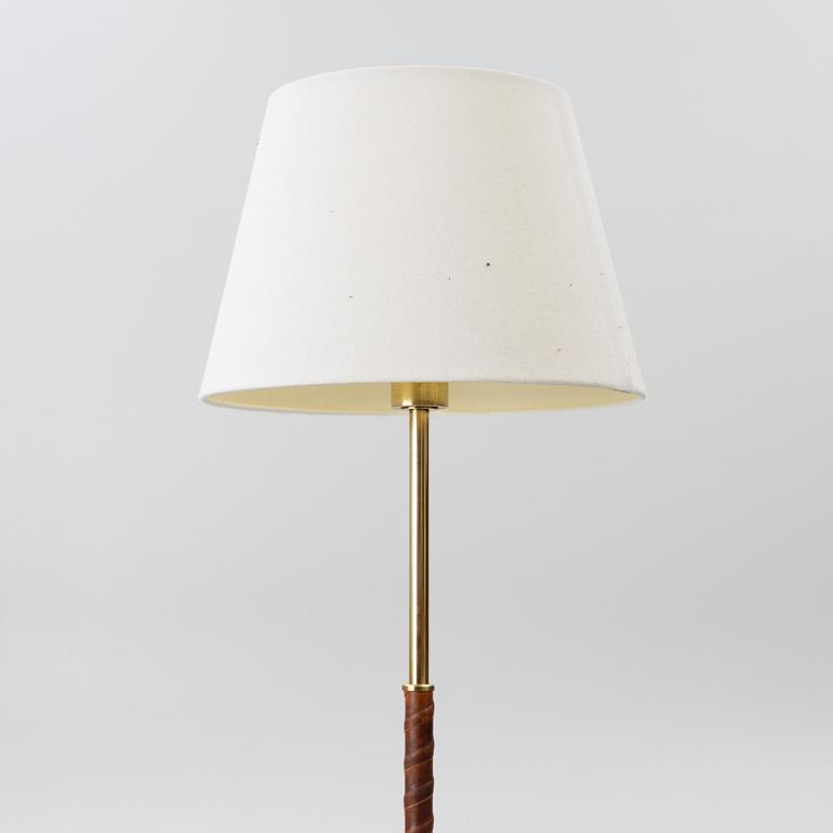 Harald Notini, or Uno Westerberg, a brass floor lamp, model 15750, Arvid Böhlmarks Lamp Factory, Stockholm, 1950s.